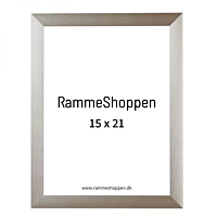 Silbergrauer Aluminiumrahmen, Champagne, gebürstet, breit, 15 x 21 cm (A5) - Typ 8982 