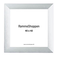 Silbergrauer Aluminiumrahmen, Champagne, gebürstet, breit, 40 x 40 cm – Typ 8982 