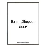 Silbergrauer Aluminiumrahmen, Champagne, schmal, 18 x 24 cm - Typ 9039