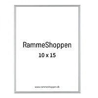 Silberner Aluminiumrahmen, matt, schmal, 10 x 15 cm - Typ 670 