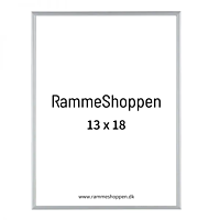 Silberner Aluminiumrahmen, matt, schmal,13 x 18 cm - Typ 670