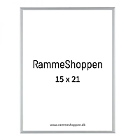 Silberner Aluminiumrahmen, matt, schmal, 15 x 21 cm (A5) – Typ 670 