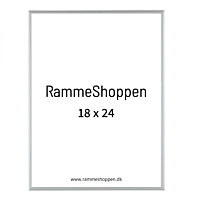 Silberner Aluminiumrahmen, matt, schmal, 18 x 24 cm - Typ 670