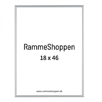 Silberner Aluminiumrahmen, matt, schmal, 18 x 46 cm - Typ 670