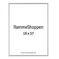 Silberner Aluminiumrahmen, matt, schmal, 18 x 57 cm - Typ 670