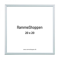 Silberner Aluminiumrahmen, matt, schmal, 20 x 20 cm - Typ 670