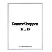 Silberner Aluminiumrahmen, matt, schmal, 28 x 35 cm - Typ 670