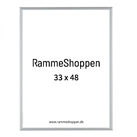 Silberner Aluminiumrahmen, matt, schmal, 33 x 48 cm (A3+) - Typ 670