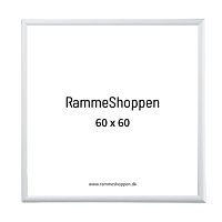 Silberner Aluminiumrahmen, matt, schmal, 60 x 60 cm – Typ 670 