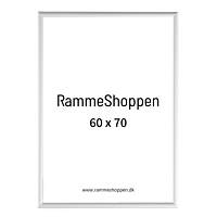 Silberner Aluminiumrahmen, matt, schmal, 60 x 70 cm – Typ 670 