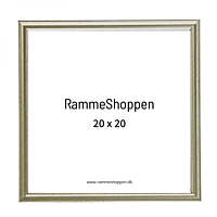 Sølvramme, polywood, 20x20 cm