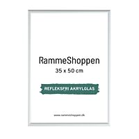 Reflexfreier silberner Aluminiumrahmen, matt, schmal, 35 x 50 cm - Typ 670