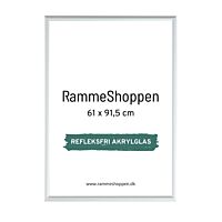 Reflexfreier silberner Aluminiumrahmen, matt, schmal, 61 x 91,5 cm, Type 670