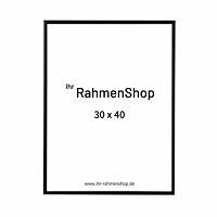 Sort ramme, Mat aluminium, 30x40 cm