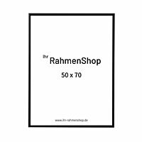 Sort ramme, Mat aluminium, 50x70 cm