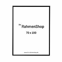 Schwarzer Aluminiumrahmen, matt, schmal, 70 x 100 cm – Typ 672 