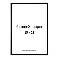 Schwarzer Aluminiumrahmen, glänzend, schmal, 15 x 21 cm (A5) – Typ 9017