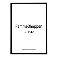 Schwarzer Aluminiumrahmen, glänzend, schmal, 30 x 42 cm (A3) - Typ 9017