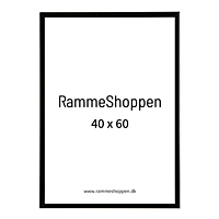 Schwarzer Aluminiumrahmen, glänzend, schmal, 40 x 60 cm - Typ 9017