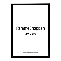 Schwarzer Aluminiumrahmen, glänzend, schmal, 42 x 60 cm (A2) – Typ 9017