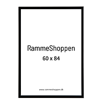 Schwarzer Aluminiumrahmen, glänzend, schmal, 60 x 84 cm (A1) – Typ 9017
