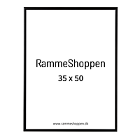 Schwarzer Aluminiumrahmen, matt, schmal, 35 x 50 cm, Typ 672