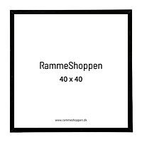 Schwarzer Aluminiumrahmen, matt, schmal, 40 x 40 cm - Typ 672