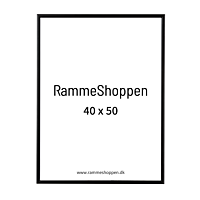 Schwarzer Aluminiumrahmen, matt, schmal, 40 x 50 cm - Typ 672