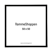 Schwarzer Aluminiumrahmen, matt, schmal, 50 x 50 cm – Typ 672 