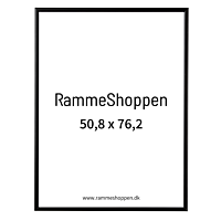 Schwarzer Aluminiumrahmen, matt, schmal, 50 x 75 cm für 50,8 x 76,2 cm Inhalt - Typ 672