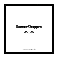 Schwarzer Aluminiumrahmen, matt, schmal, 60 x 60 cm - Typ 672