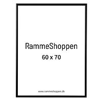 Schwarzer Aluminiumrahmen, matt, schmal, 60 x 70 cm – Typ 672 