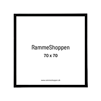 Schwarzer Aluminiumrahmen, matt, schmal, 70 x 70 cm – Typ 672 