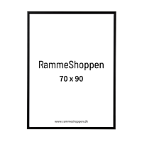 Schwarzer Aluminiumrahmen, matt, schmal, 70 x 90 cm – Typ 672 