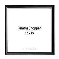 Schwarzer Rahmen, Polyholz, 15 x 15 cm, Typ 7303