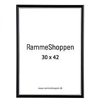 Schwarzer Rahmen, Polyholz, 30 x 42 cm, A3, Typ 7303