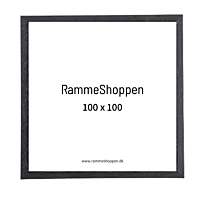 Holzrahmen, Schwarz, schmal, 100 x 100 cm - Typ 841 