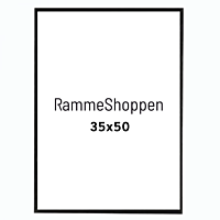 Sort træramme 35x50
