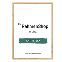 Reflexfreier Holzrahmen, massives Eichenholz, schmal, 70 x 100 cm - Typ 320 