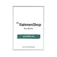 Reflexfreier silberner Aluminiumrahmen, matt, schmal, 15 x 20 cm - Typ 670