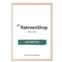Reflexfreier Holzrahmen, Birkenholz, schmal, 80 x 100 cm - Typ 811