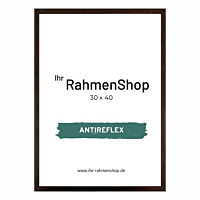 Reflexfreier Holzrahmen, Braun, schmal, 30 x 40 cm - Typ 830