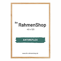 Reflexfreier Holzrahmen, massives Eichenholz, 40 x 120 cm - Typ 851