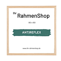 Reflexfreier Holzrahmen, massives Eichenholz, 80 x 80 cm - Typ 851