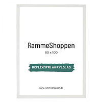 Reflexfreier Holzrahmen, Weiß, schmal, 80 x 100 cm - Typ 861