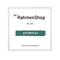 Reflexfreier Holzrahmen, Weiß, schmal, 80 x 80 cm - Typ 861