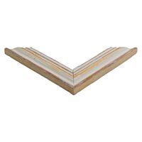 Rahmenleiste in Holz, Rustikales Weiß/Braun - Typ 264