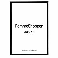 Schwarzer Aluminiumrahmen, glänzend, schmal, 30 x 45 cm - Typ 9017