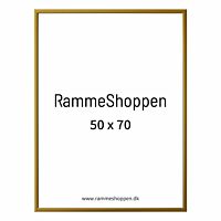 Goldener Aluminiumrahmen, matt, schmal, 50 x 70 cm – Typ 9043